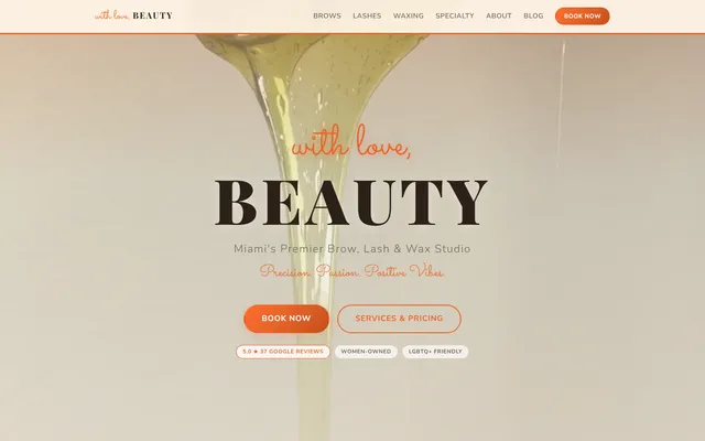 With Love, Beauty website, built by Multitap